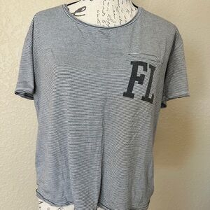 Urban Outfitters Striped Gray Crop Top